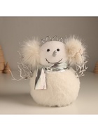 Фигурка «Снеговик в меховых наушниках», 20×12×17 см - Фото 3