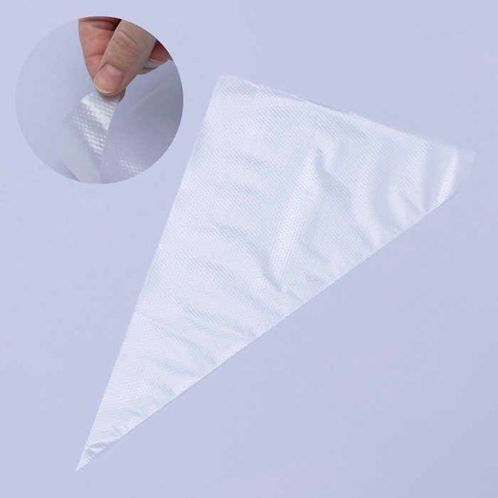 Кондитерский мешок одноразовый, 100 шт., 27×17 см, размер S, прозрачный - Фото 1