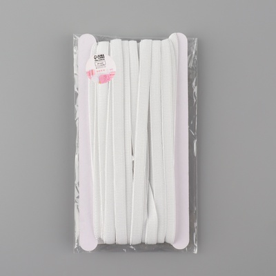 Резинка с силиконом, 8 мм, 10±1 м, белая