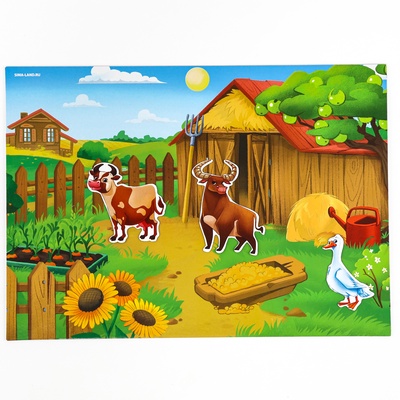 Настольная магнитная игра для малышей «Животные», 28×20 см