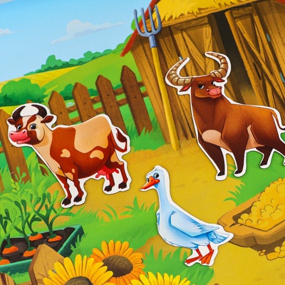 Настольная магнитная игра для малышей «Животные», 28×20 см