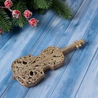 Ёлочная игрушка «Зимнее волшебство. Виолончель блеск» пластик, 15×6.5 см, золото - Фото 2
