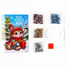 Алмазная мозаика на новый год с частичным заполнением для детей на открытке «Пусть сбудутся мечты», набор для творчества - Фото 3