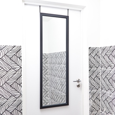 Зеркало дверное подвесное «Клик Мебель», 40×110 см, цвет чёрный