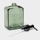 Дозатор для мыла SAVANNA, стекло, 580 мл, зелёный - Фото 4