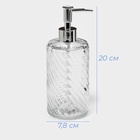 Дозатор для мыла SAVANNA, стекло, 500 мл, прозрачный - Фото 3
