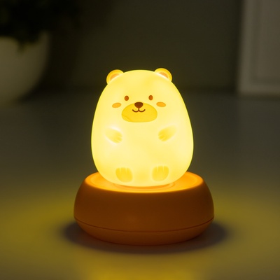 Светильник «Пузатый мишка» LED USB 300 mAh=3 режима 7.5×7.5×9.5 см