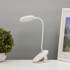 Светильник на прищепке с подставкой под телефон «Грань» 5 Вт LED USB 2700-6500К белый - Фото 1