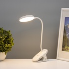 Светильник на прищепке с подставкой под телефон «Грань» 5 Вт LED USB 2700-6500К белый - Фото 2