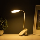 Светильник на прищепке с подставкой под телефон «Грань» 5 Вт LED USB 2700-6500К белый - Фото 3