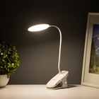 Светильник на прищепке с подставкой под телефон «Грань» 5 Вт LED USB 2700-6500К белый - Фото 4