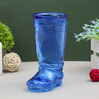 Ваза "Ботфорт" синяя 18,5х8,5х11см, 0,46л - Фото 1