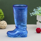 Ваза "Ботфорт" синяя 18,5х8,5х11см, 0,46л - Фото 2