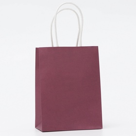 Пакет крафт винный, круглая ручка, 15?12?6 см, 120 г (комплект 3 шт)