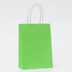 Пакет крафт травяной, круглая ручка, 15?21?8 см, 120 г (комплект 3 шт)