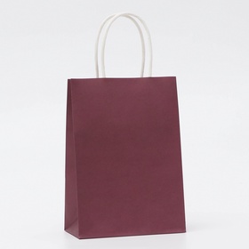 Пакет крафт винный, круглая ручка, 15?21?8 см, 120 г (комплект 3 шт)