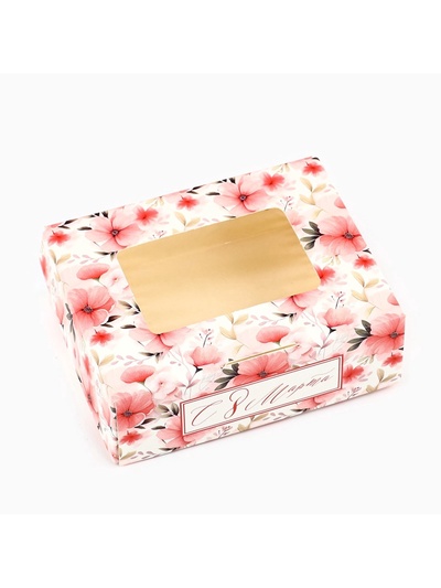 Коробка складная «С 8 Марта!», 10×8×3.5 см