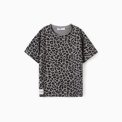 Футболка для девочки KAFTAN: Trendy grey, серая, размер 28 (86-92 см)