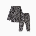 Костюм для девочки: толстовка, брюки «Крошка Я» Trendy grey, рост 74-80 - Фото 1