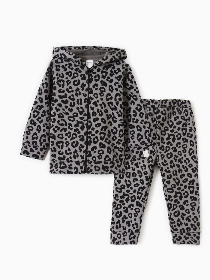 Костюм: толстовка и брюки Крошка Я Trendy grey, рост 80-86 см - Фото 1