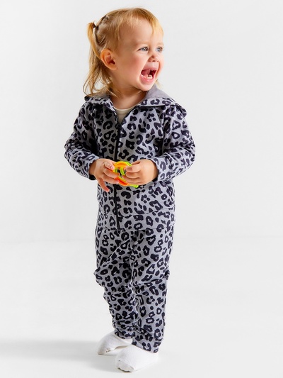 Костюм для девочки (толстовка, брюки) «Крошка Я» Trendy grey, рост 92-98