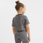 Футболка детская укороченная KAFTAN Trendy grey, р.36 (134-140) - Фото 6