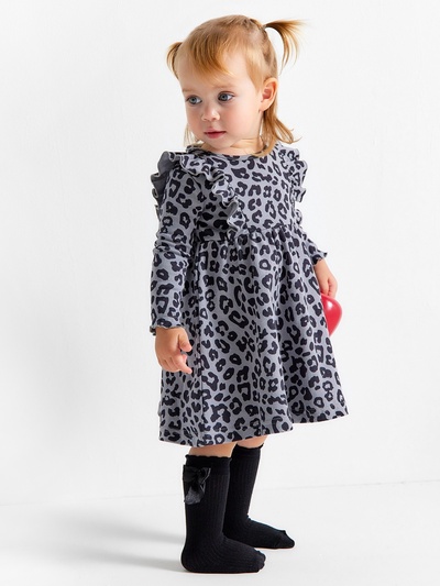 Платье для девочки «Крошка Я» Trendy grey, рост 74-80 см