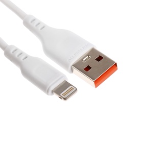 Кабель D-01L, Lightning- USB, 1 м, 2.4 A, зарядка + передача данных, белый 10825148