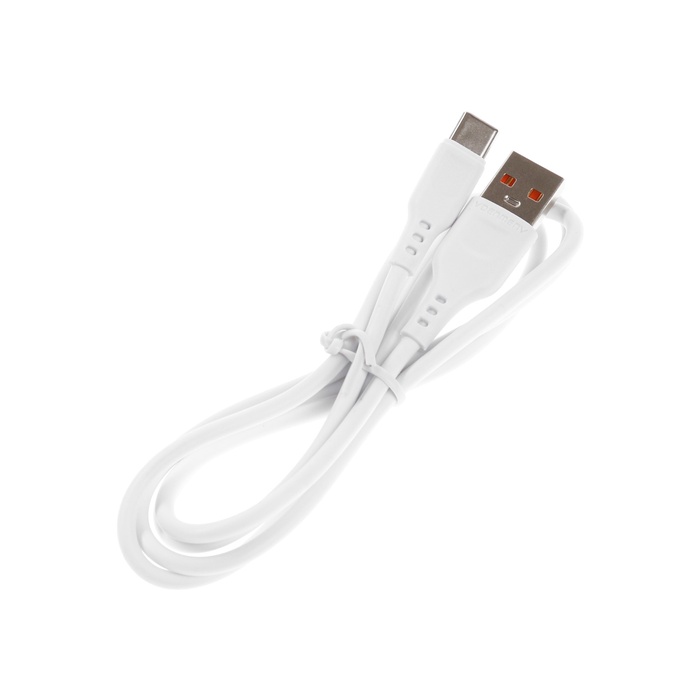 Кабель D-01L, Type-C - USB, 1 м, 2.4 A, зарядка + передача данных, белый