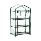 Парник-стеллаж, 3 полки, 110×40×65 см, металлический каркас d=16 мм, чехол плёнка 80 мкм, Greengo - Фото 13