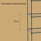 Стеллаж для рассады, 4 полки, 160 × 40 × 65 см, металлический каркас d = 12 мм, без чехла 10524135 - фото 13788699