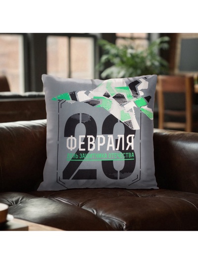 Наволочка декоративная Этель "Самолет" 40х40 см, велюр, 100% п/э