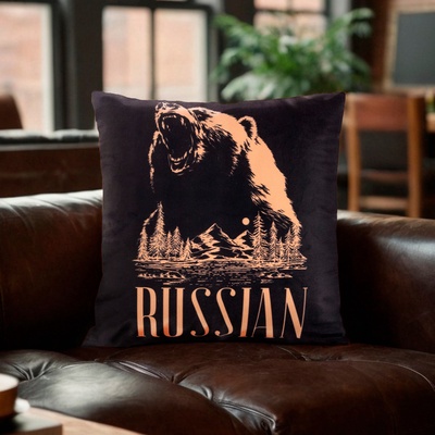 Наволочка декоративная «Этель» Russian, 40×40 см, велюр