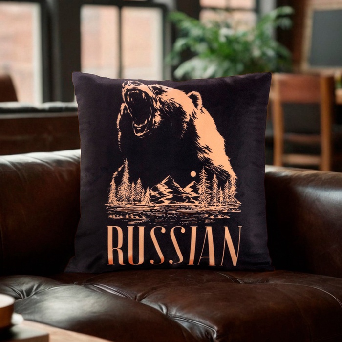 Наволочка декоративная «Этель» Russian, 40×40 см, велюр - Фото 1