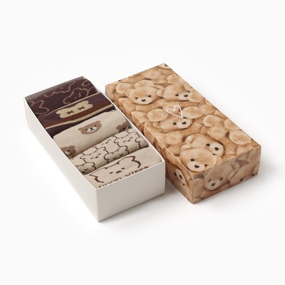 Носки женские KAFTAN «Мишка», набор 5 пар, размер 36-40 (23-25 см)