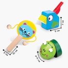 Подарочный набор музыкальных инструментов «Свистулька, кастаньета, колотушка» - Фото 2