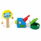 Подарочный набор музыкальных инструментов «Свистулька, кастаньета, колотушка» - Фото 4