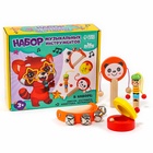 Подарочный набор музыкальных инструментов «Свистулька, кастаньета, колотушка, погремушка» - Фото 3