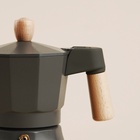 УЦЕНКА Кофеварка гейзерная «Ферамо», 150 мл, 11×15.5×12 см, цвет оливковый - Фото 4