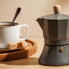 УЦЕНКА Кофеварка гейзерная «Ферамо», 150 мл, 11×15.5×12 см, цвет оливковый - Фото 8