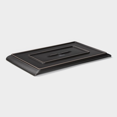Блюдо для подачи Magistro Black style, 33.5×20.5 см, фарфор, чёрное