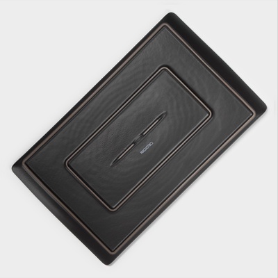 Блюдо для подачи Magistro Black style, 33.5×20.5 см, фарфор, чёрное