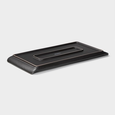 Блюдо для подачи Magistro Black style, 29.5×14.8 см, фарфор, чёрное
