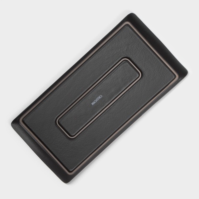 Блюдо для подачи Magistro Black style, 29.5×14.8 см, фарфор, чёрное