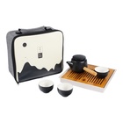 Набор для чайной церемонии ДЖЕКИЧАЙ «Ногата», 5 предметов, на 3 персоны, чашка 60 мл, чайник 200 мл, фарфор, чёрный - Фото 2