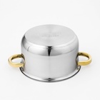 УЦЕНКА Кастрюля из нержавеющей стали Доляна «Роскошь», 3 л, d=20 см, с крышкой, капсульное дно - Фото 6