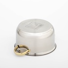 УЦЕНКА Кастрюля из нержавеющей стали Доляна «Роскошь», 3 л, d=20 см, с крышкой, капсульное дно - Фото 4