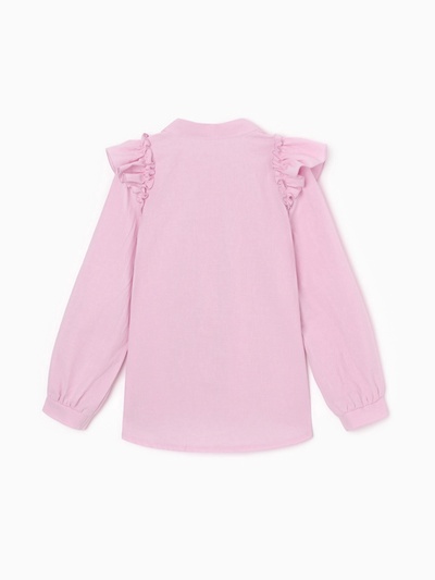 Блузка для девочки MINAKU: Cotton collection, сиреневая, рост 128 см