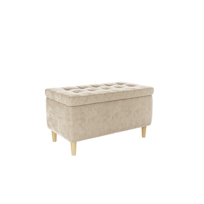 Пуф «Чарли 2», 760×430×400 мм, велюр, цвет капучино