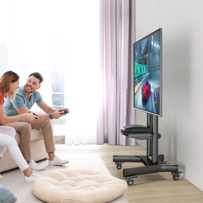 Стойка для телевизора Onkron TS1551 R черный 40"-75" макс.50кг напольный мобильный - фото 51693752